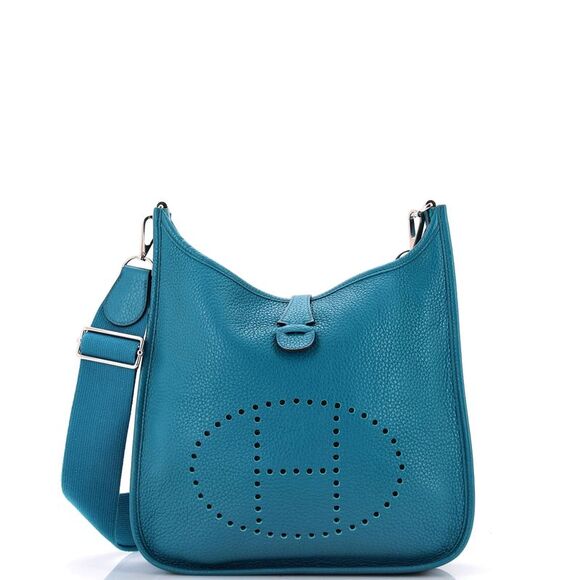 Hermes Evelyne Bag Gen III Clemence PM Blue - Picture 1 of 7